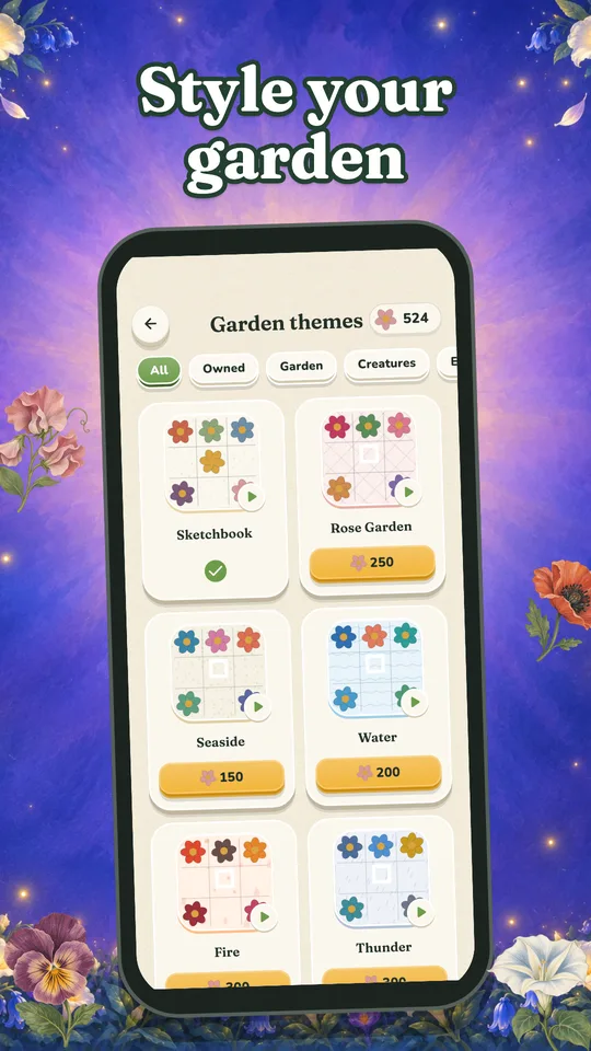 Style your garden with themes